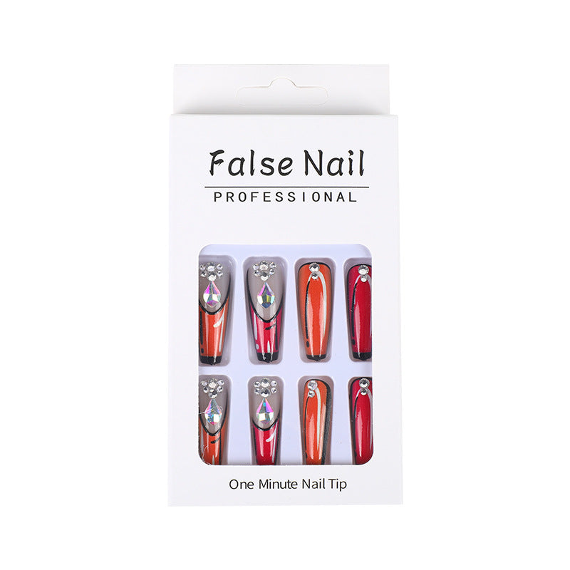 Creative artificial nails with modern color play Stornfield