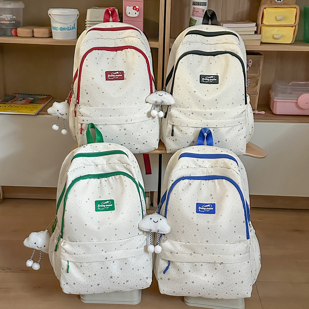 Star-Print Spacious Backpack Stornfield