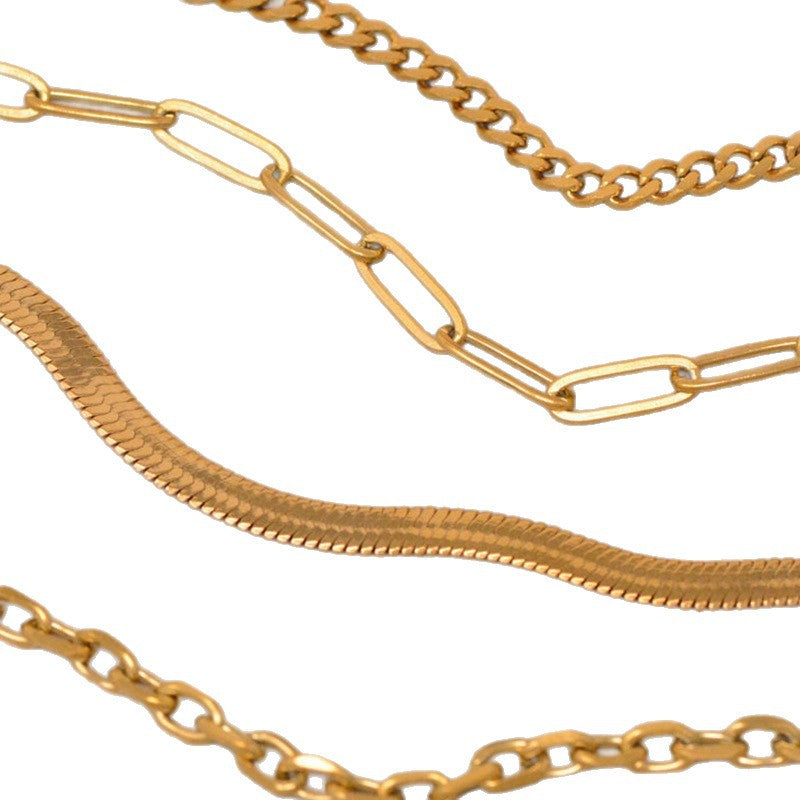 Layered Gold Chain Bracelet Set Stornfield