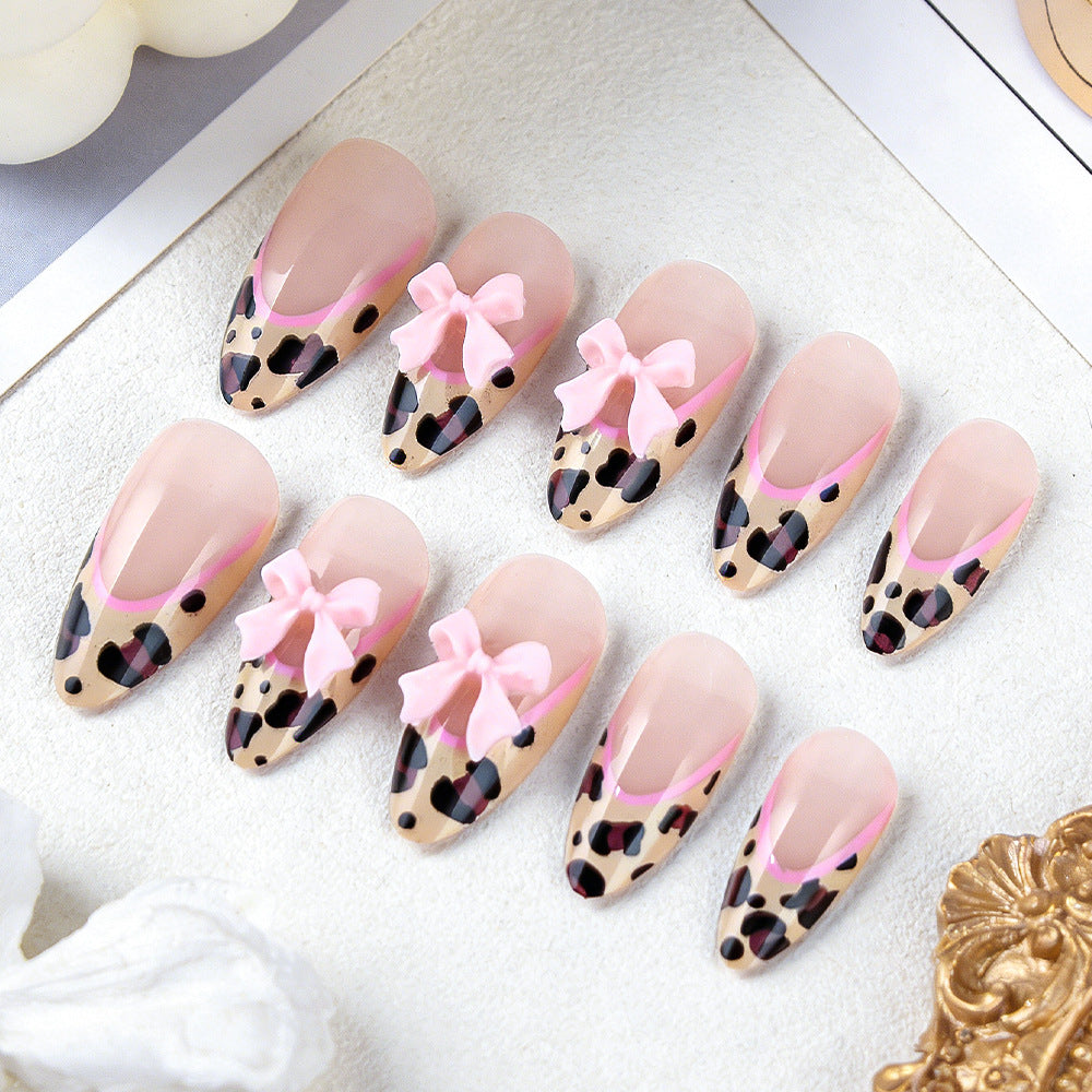Decorative Gel Press-On Nails with Bow Accents Stornfield