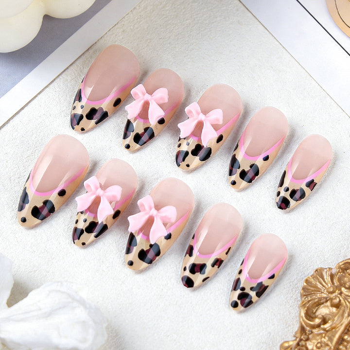 Decorative Gel Press-On Nails with Bow Accents Stornfield