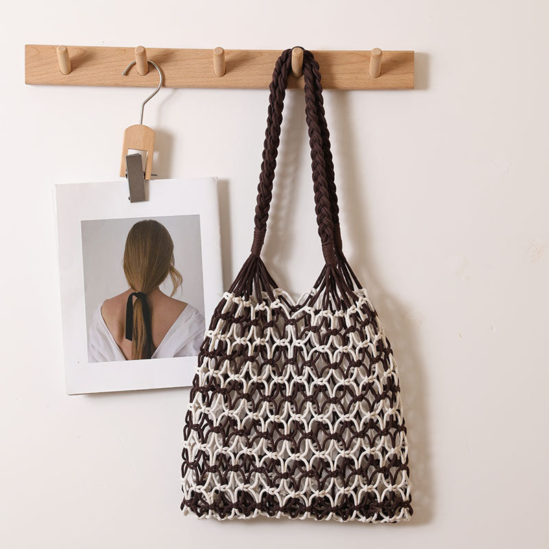 Hand-knotted shopping and beach bag Stornfield