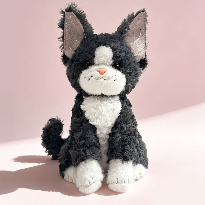 Plush Sitting Tuxedo Cat Collectible Cuddle Toy Stornfield