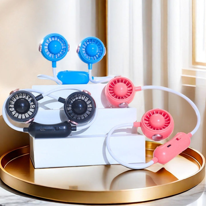 Women's Portable USB Neck Fan with Flexible Holder Stornfield