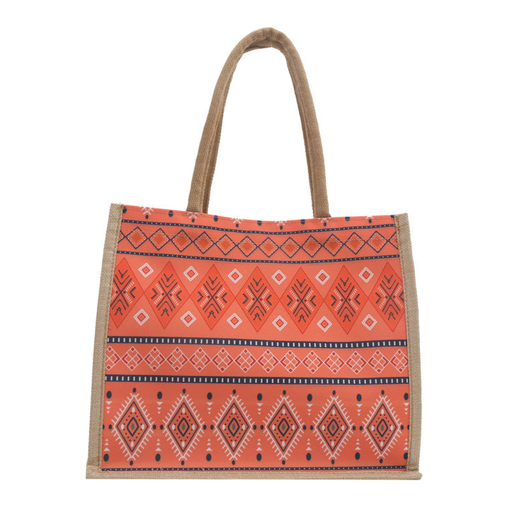 Artistic Patterned Canvas Tote Bag