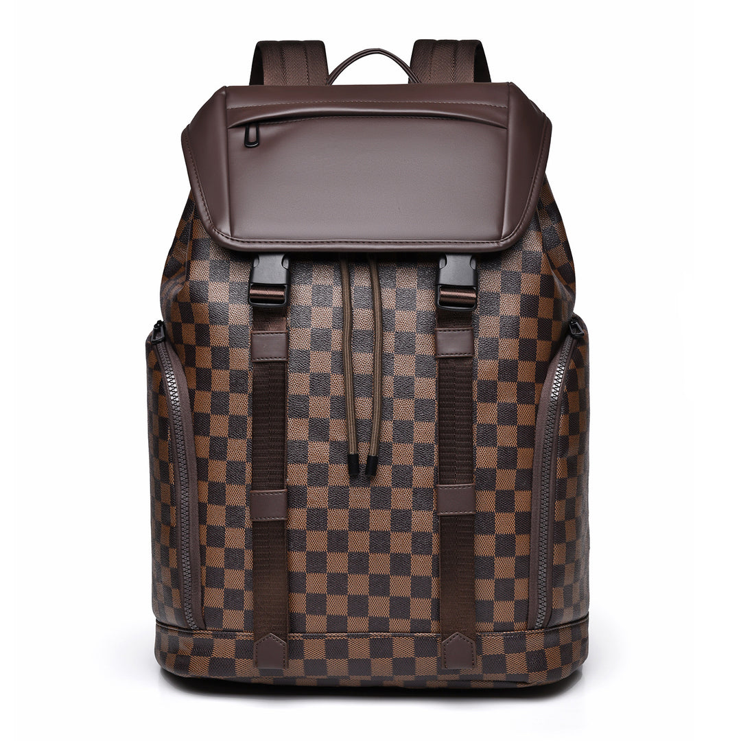 Luxe Checkerboard Pattern Backpack Stornfield