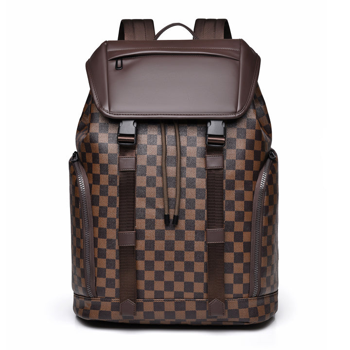 Luxe Checkerboard Pattern Backpack Stornfield