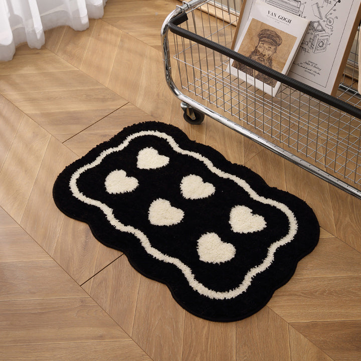 Heart-Shaped Decorative Bath Mat Stornfield