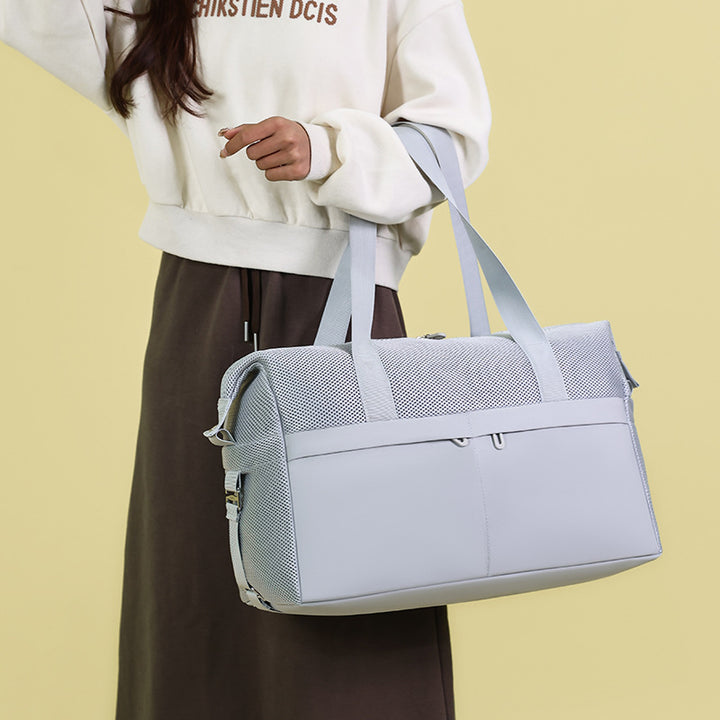 Sporty tote bag with breathable mesh material and multifunctional pockets Stornfield
