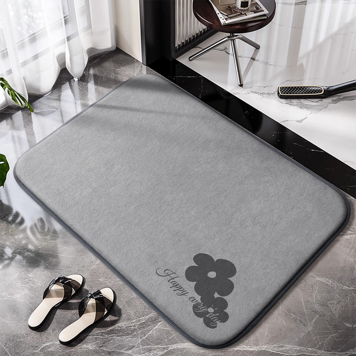 Non-slip bathroom rug with charming design Stornfield