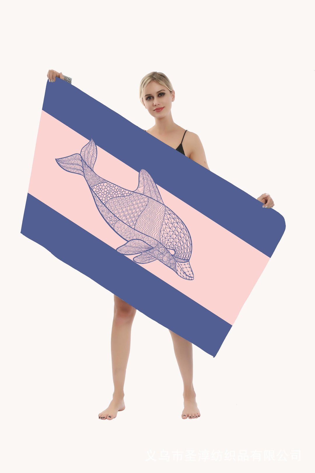 Beach towel with creative dolphin design Stornfield