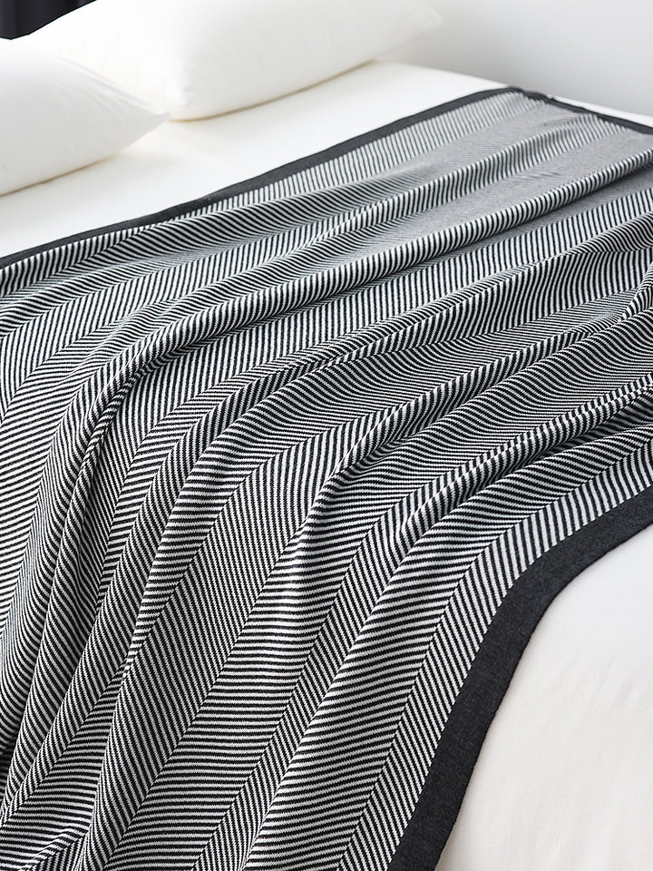 Contemporary Chevron Knit Throw Blanket