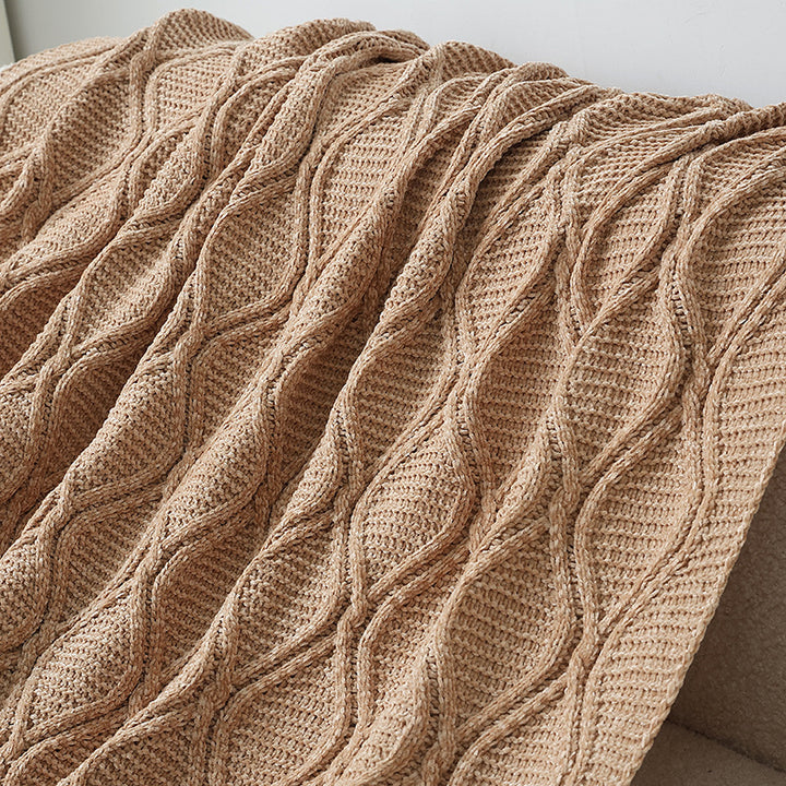 Decorative Knitted Throw Blanket