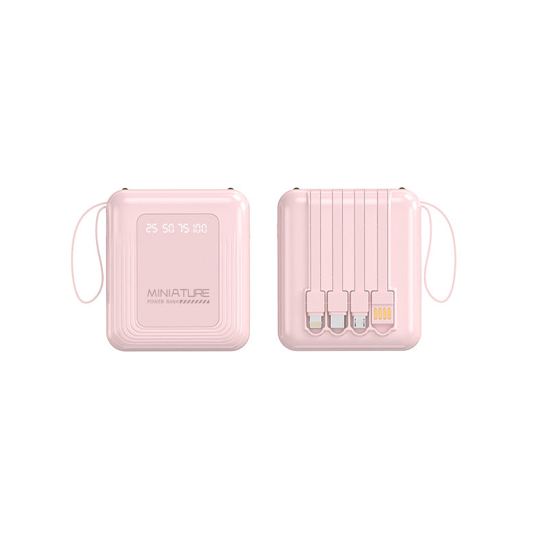 Compact multi-port portable power bank with built-in cables Stornfield