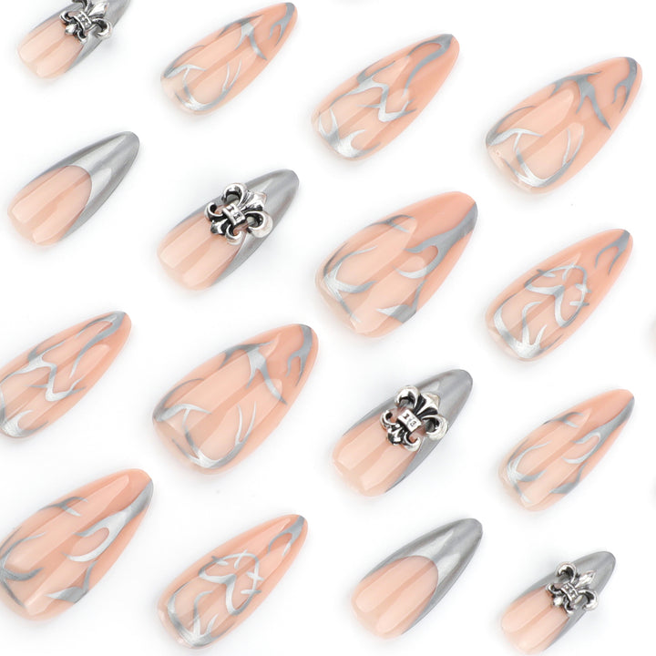 Artful stiletto nails with elegant accents Stornfield