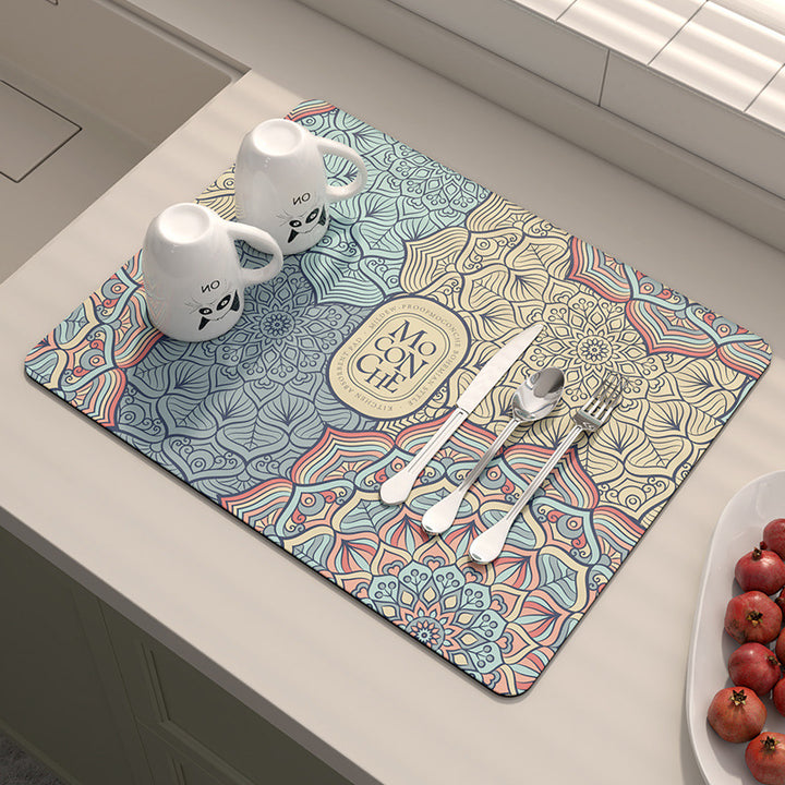 Abstract Mandala Design Kitchen Table Mat