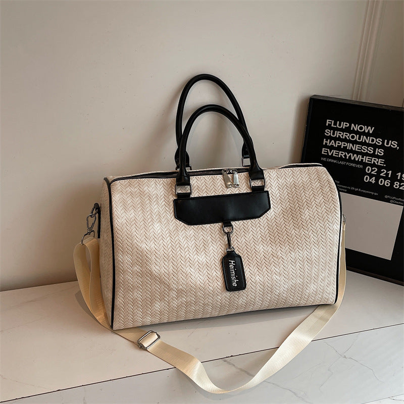 Elegant Textured Travel Duffel Bag Stornfield