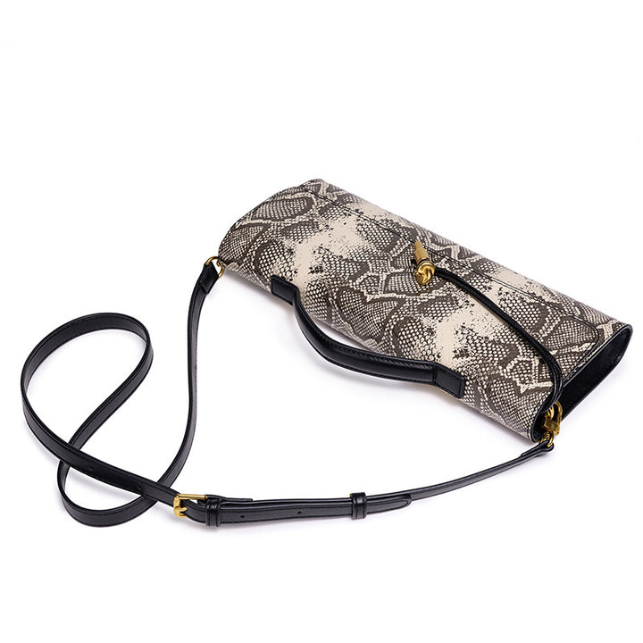Embossed Snake Print Evening Clutch Stornfield