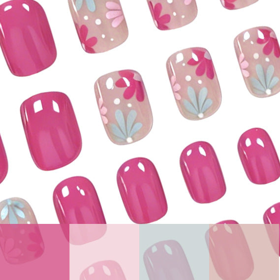 Artistic Floral Gel Nail Art Stornfield