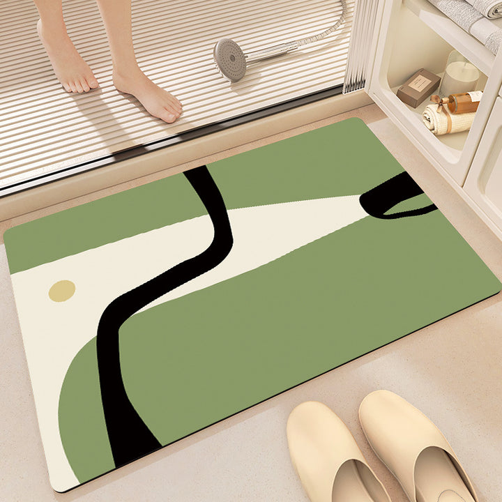 Abstract Pattern Non-Slip Bath Mat Stornfield