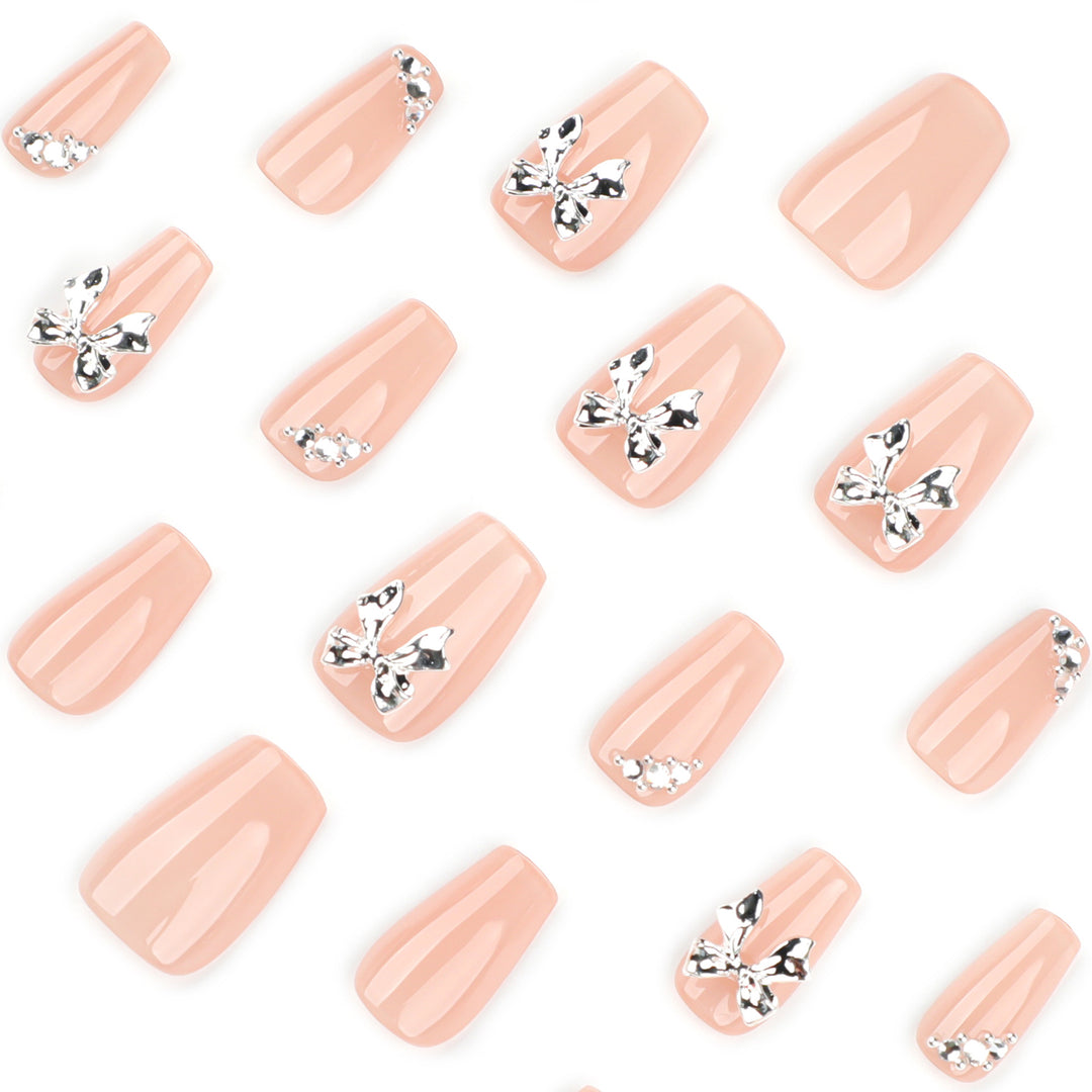 Artful Nail Extensions with Shiny Accents Stornfield