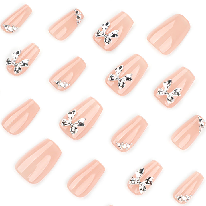 Artful Nail Extensions with Shiny Accents Stornfield