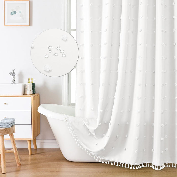 Textured Geometric Shower Curtain Stornfield