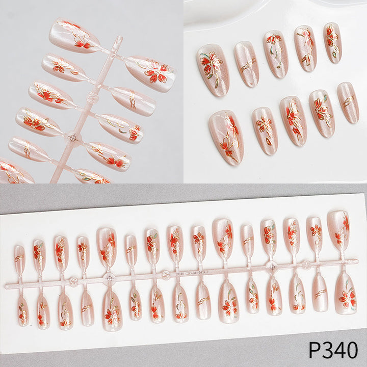 Floral Design Press-On Nail Set Stornfield