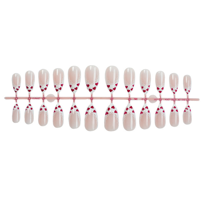 Decorative Press-On Nail Art Set with Floral and Bow Designs Stornfield