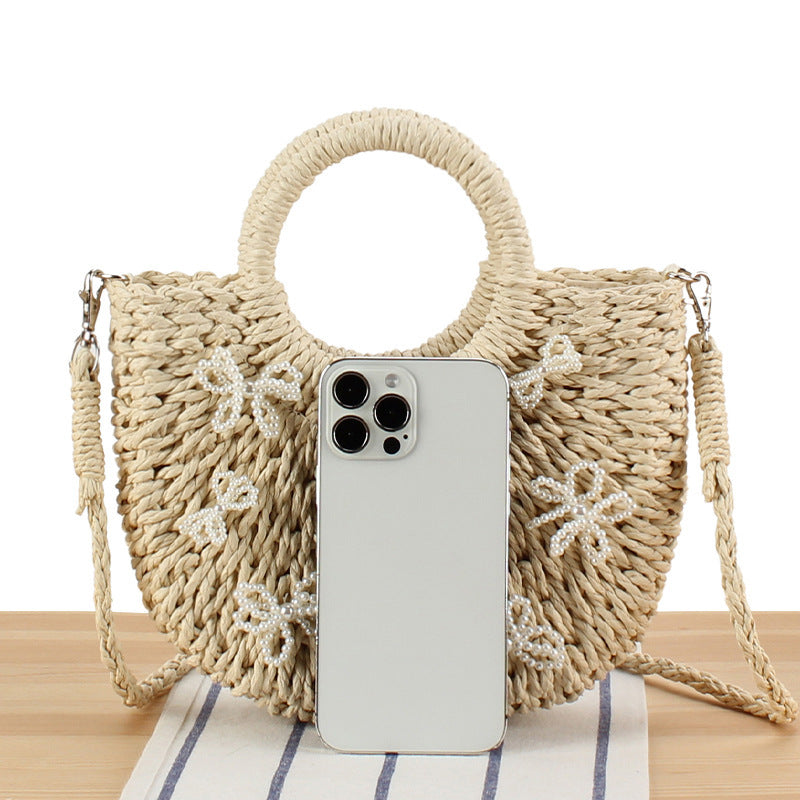 Basket bag with floral designs Stornfield
