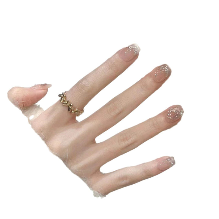 Floral Art Press-On Nail Set with Pearls Stornfield