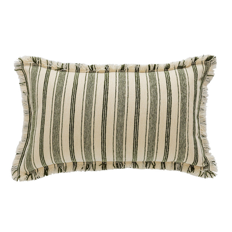 Textured Striped Throw Pillow