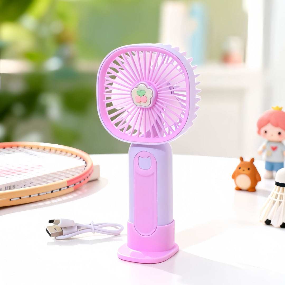 Women's Portable Handheld Fan with Ergonomic Design and USB Connection Stornfield