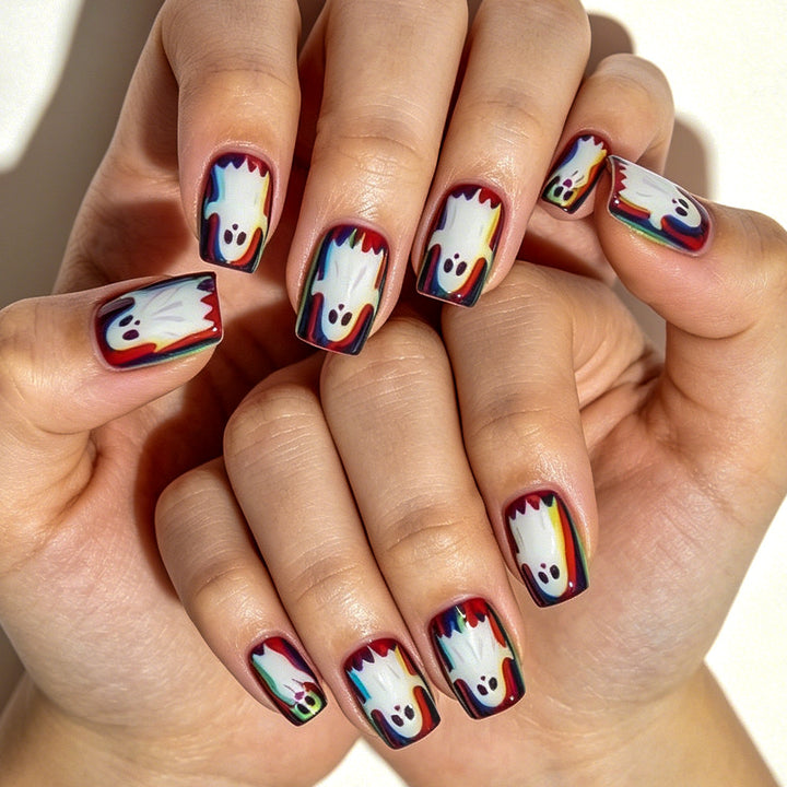 Halloween-Themed Ghost Press-On Nails Stornfield