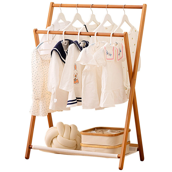 Designer laundry rack with foldable frame and practical shelf Stornfield