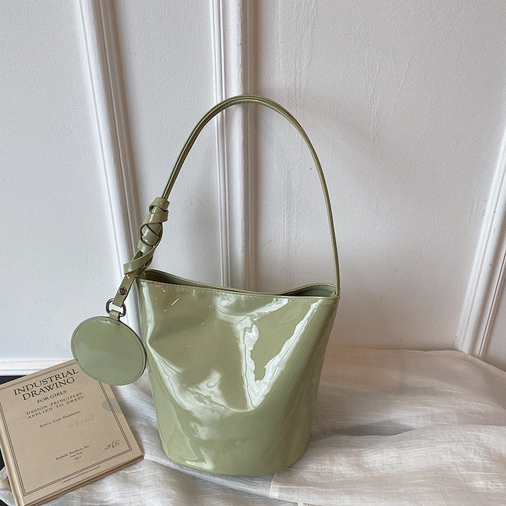 WoChic Patent Leather Bucket Bag Stornfield