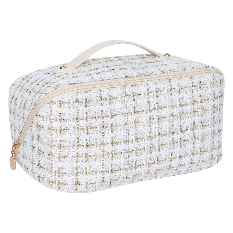 Cosmetic Organizer Bag with Luxurious Interior Layout and Elegant Fabric Design Stornfield