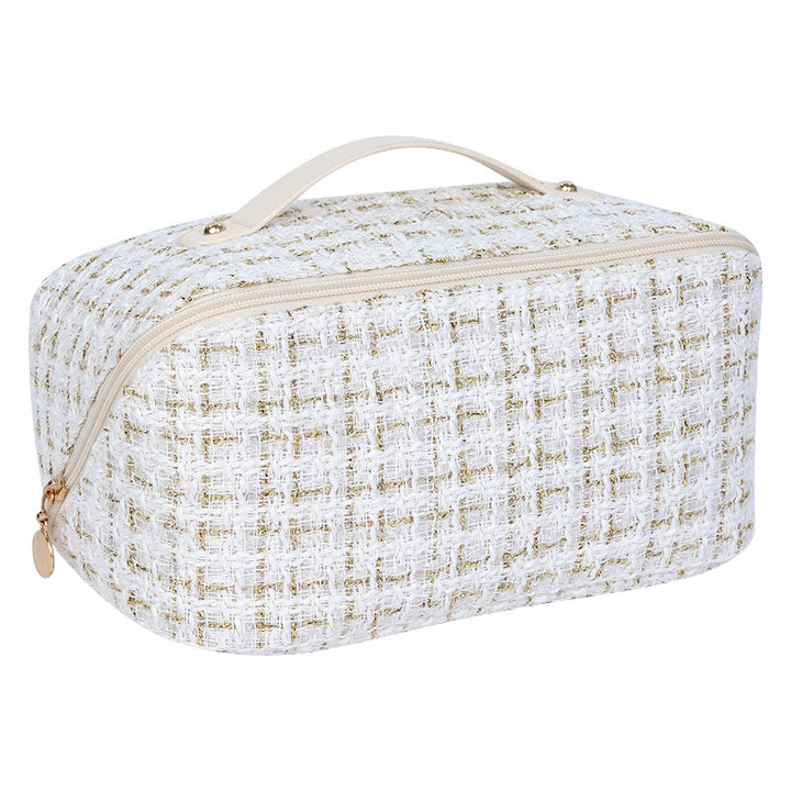 Cosmetic Organizer Bag with Luxurious Interior Layout and Elegant Fabric Design Stornfield