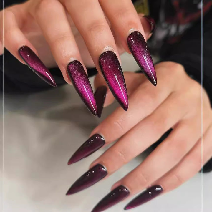 Premium Stiletto Press-On Nail Set with Reflective Finish Stornfield