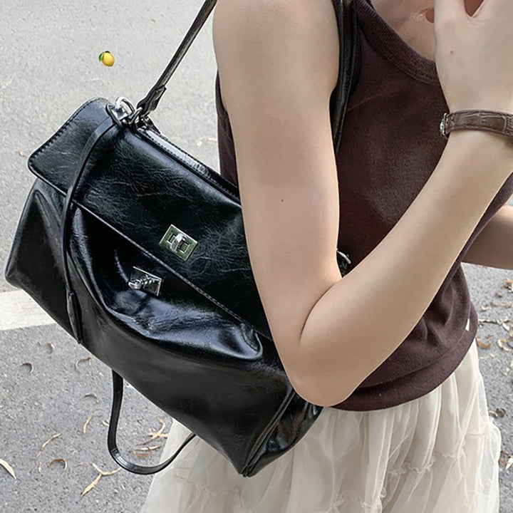 Structured Leather Handbag Stornfield