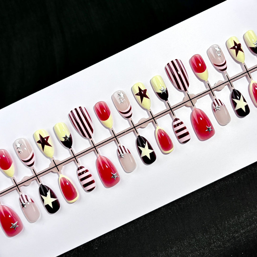 Trendy Decorative Press-On Nail Set