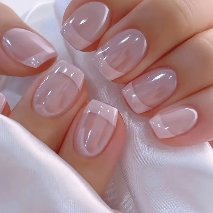 Elegant French Tip Gel Nail Art Stornfield