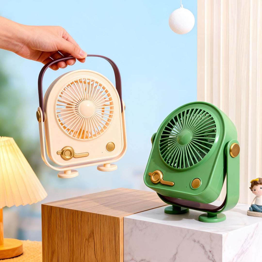 Ladies Portable Mini Fan in Retro Design Stornfield