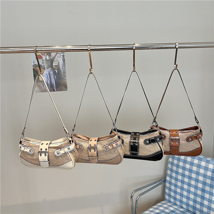 Textured Woven Handbag