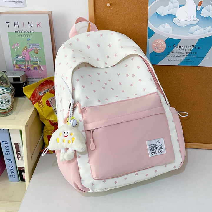 Star-Patterned Casual Backpack