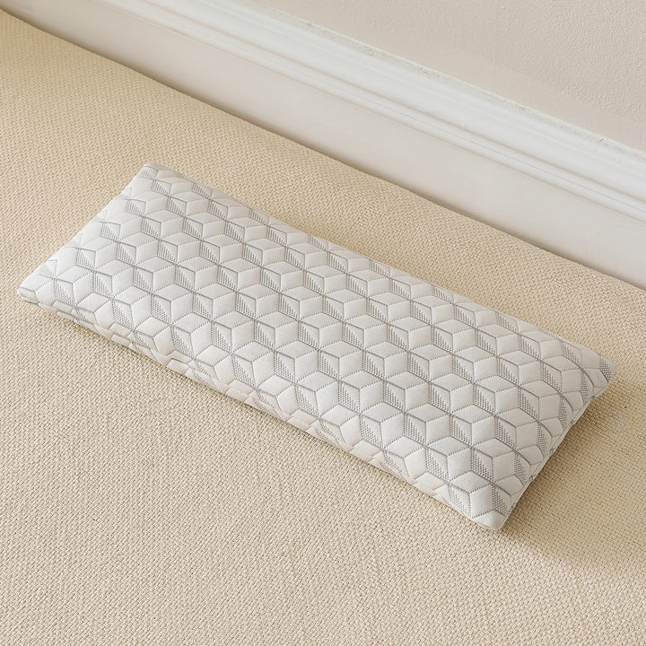 Long-format neck support pillow with breathable cover Stornfield