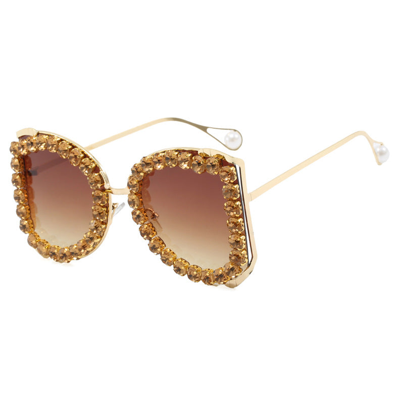 Women's extravagant cat-eye sunglasses with sparkling rhinestone frame Stornfield