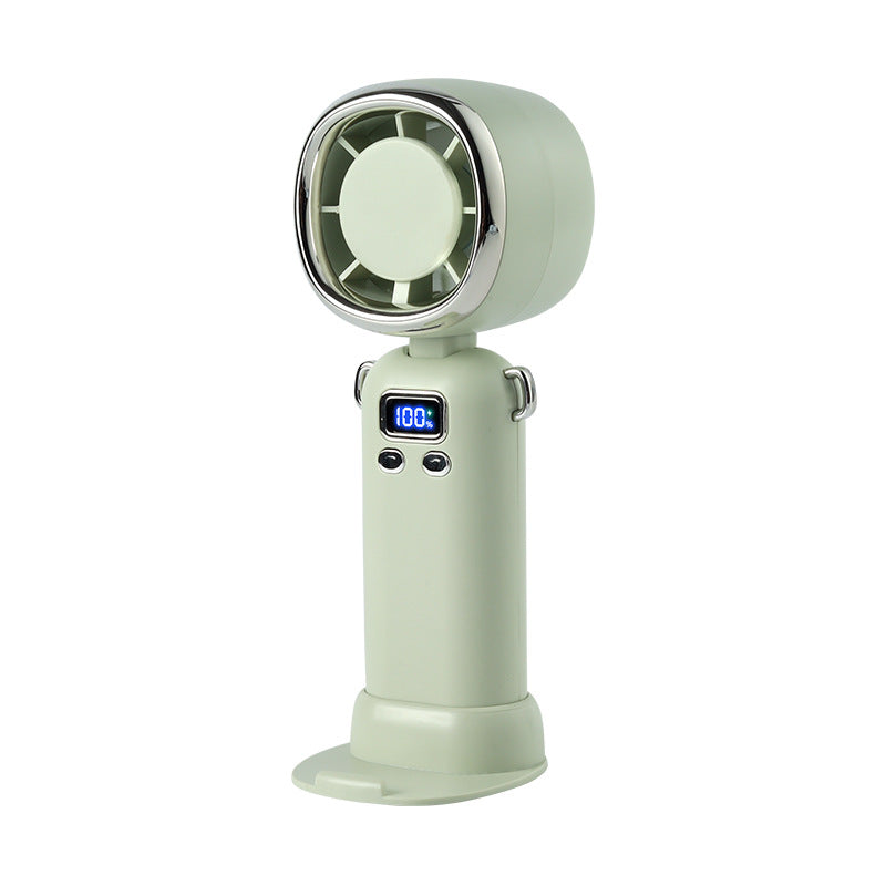 Women portable handheld fan with LCD display and powerful battery Stornfield