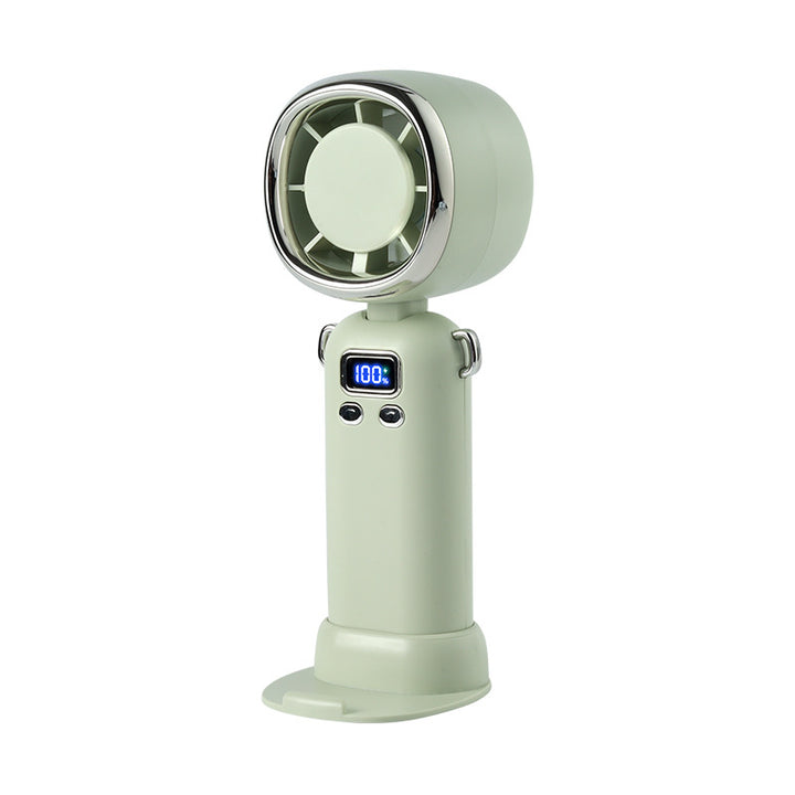Women portable handheld fan with LCD display and powerful battery Stornfield