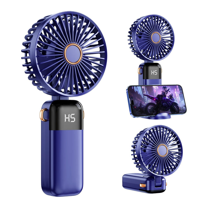 Cooling Portable Bladeless Mini Handheld Fan with Digital Speed Display Stornfield